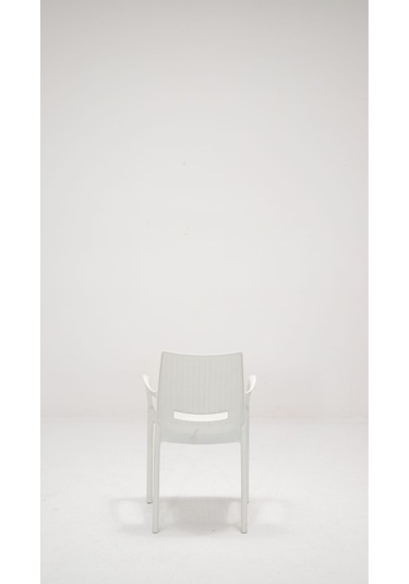 2 Adet Rattan Lüx Beyaz Sandalye / Balkon-Bahçe-Teras Beyaz