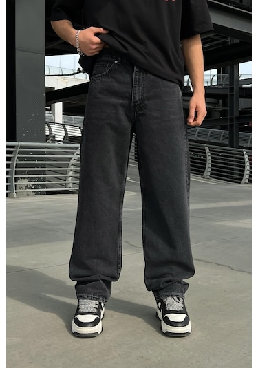Flaw Basic Baggy Jean Antrasit Antrasit