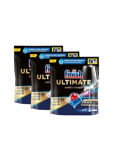 Finish Quantum Ultimate Bulaşık Makinesi Deterjanı 3 x 85 Tablet