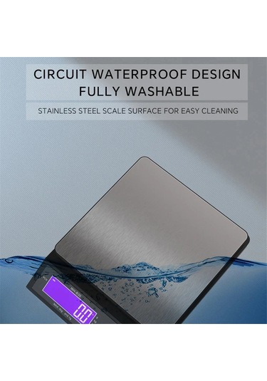 Dijital Terazi Şarj Edilebilir Elektrikli Terazi 10kg 0.1g Siyah