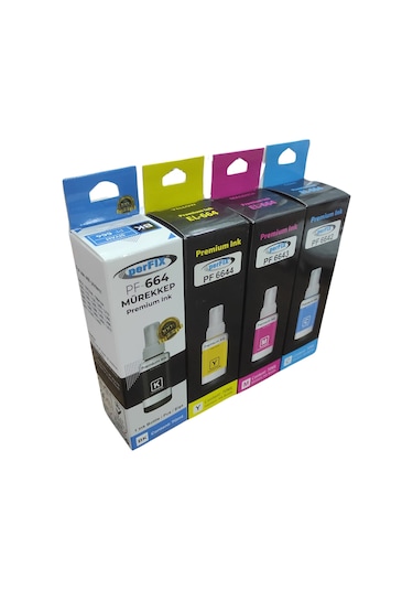 Perfix Epson Uyumlu T6641 - 6731 Set Şişeli Mürekkep