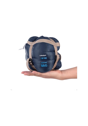 Lixada 190 75cm Kamp Seyahat Açık Zarflı Uyku Tulumu Koyu Mavi