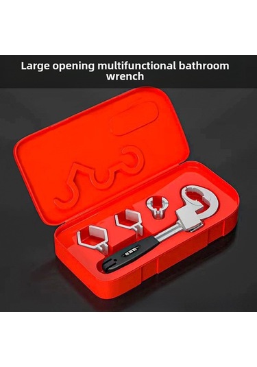 Geeksen Banyo Ve Lavabo Montajı İçin Geniş Açılıklı Çok İşlevli Kısa Saplı Su Borusu Tamirat Anahtarı Kartlı