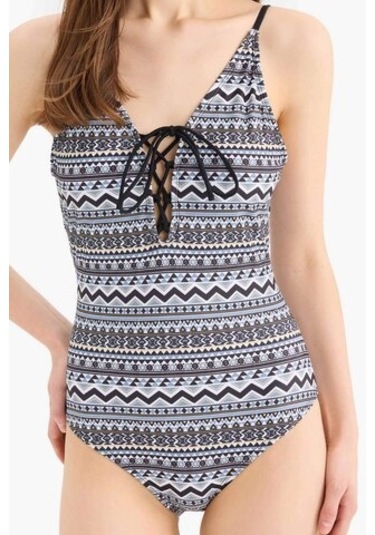 Defacto Regular Fit Etnik Desenli Mayo-fall İn Love T3656az25smbk81 Siyah