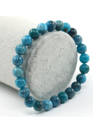 Alibaba Doğaltaş Apatit 8 MM Küre Kesim Doğal Taş Bileklik Çok Renkli