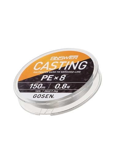 Gosen Answer Casting 8b Fine Silver 150m İp Misina Kalınlık Pe : Pe 0.6