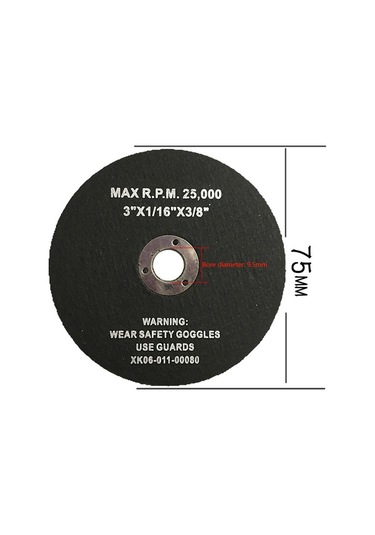 Geeksen 75mm Metal Kesme Diski, 3" Pnevmatik Makine İçin, Paslanmaz Çelik Ve Metal Kesim, 80m/s Hızlı Kesim, Çift Ağızlı Güçlü Konstrüksiyon