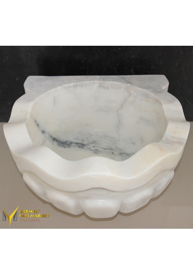 Afyon Beyaz Fırfırlı Kavun Dilimli Kurna