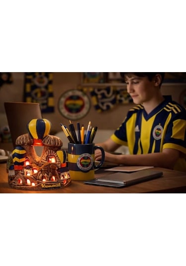Kapadokya Dekoratif Alçı Peribacası Gece Lambası Taraftar Fenerfb