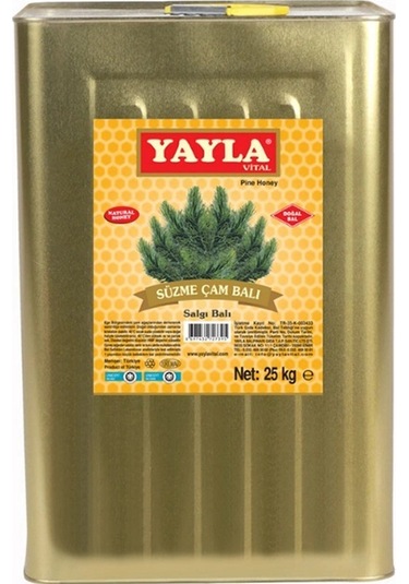 Yayla Süzme Çam Salgı Balı 25 Kg Teneke 88429357