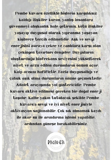 Pembe Kuvars Kalp Çakrası  Doğal Taş Spiritüel Kolye Diğer