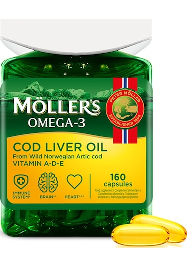 Möller's Omega 3 Balık Yağı Epa, Dha, A,d Ve E Vitaminleri - 160 Kapsül