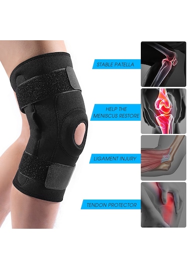 Wezone Dayanıklı Alüminyum Destekli Outdoor Spor Dizlik, Kaymayı Önleyici Ve Çarpma Koruyucu Siyah