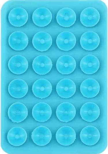 Kilifone - Çift Taraflı Silikon Telefon Tutucu Öpücüklü 02 - Açık Mavi - T37818 Açık Mavi