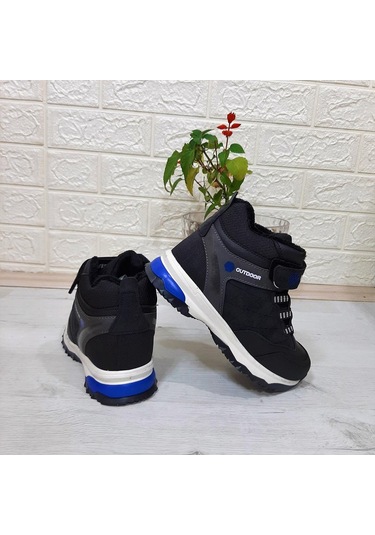 Wısco 056 Siyah Renk Cırtlı Kürklü Erkek Çocuk Bot 001