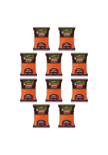 Yazar Yerli Kırmızı Mercimek 10 x 2 KG