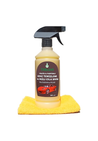 Terlans Parfümlü Hızlı Cila Parlatma Sıvısı 500ml mikrofiber Bez