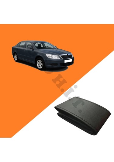 Skoda Octavia 09-12 Uyumlu Deri Direksiyon Kılıfı Kaliteli Dikmeli Siyah