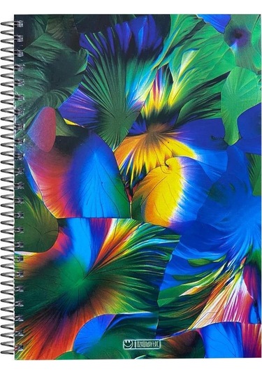 Özgün A4 Spiralli Sert Kapak Defter 160 Yaprak Kareli 4 Renk Bölmeli