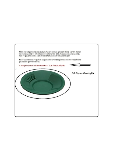 Altın Arama Tavası Altın Yakalama Eleği Dere Akarsu Için Leğeni Yeşil