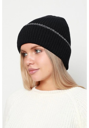 Sim Detaylı Kadın Bere Rkş-1139 Siyah Siyah