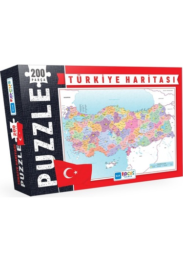 200 Parça Puzzle - Türkiye Haritası Kutulu Puzzle