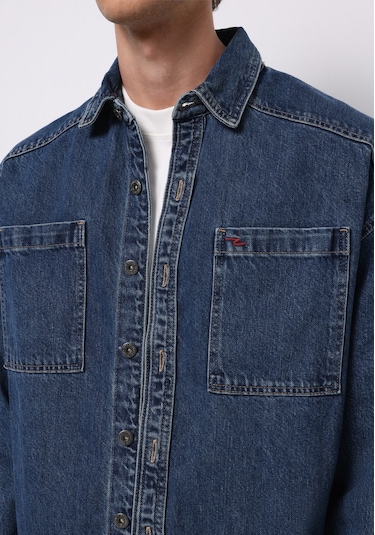 Colins Oversize Fit Erkek Mavi Shacket Cl1077540 Q1.v1 Dn44675 Denim Colins Oversize Fit Erkek Mavi Shacket Cl1077540 Q1.v1 Dn44675 Denim