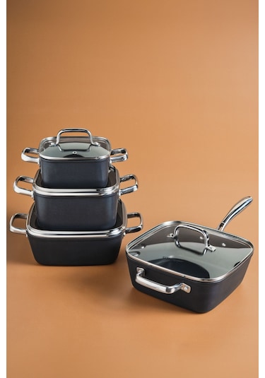 Karaca  Biodiamond Master Quattro İndüksiyon Tabanlı 8 Parça Tencere Seti