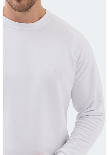 Slazenger Nadav Erkek Beyaz Sweatshırt Beyaz