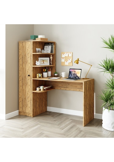 Roma Raflı Çalışma Masası , Çalışma Ofis Masası Sol Atlantik Çam