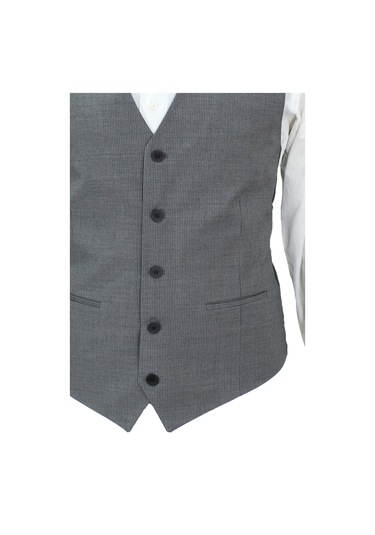 Mentor Regalo Erkek Yelek V Yaka Gri Çizgili 50642