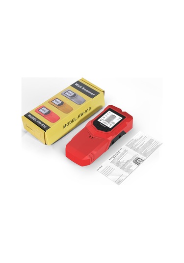 Aubyhe Kırmızı Duvar Tarayıcı, 6 Fonksiyonlu Metal/çelik/ Elektrik Teli Dedektörü, Yüksek Hassasiyetli, Pil Yok