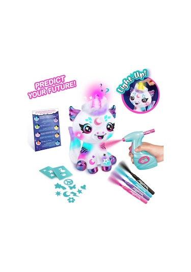 Airbrush Plush Cosmic Unicorn Çok Renkli