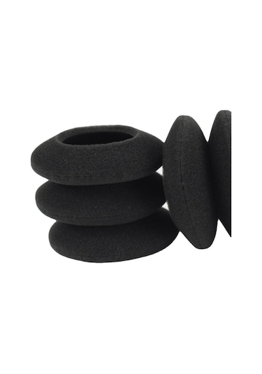 10 Adet Kulaklıklar İçin Sünger Kulak Yastıkları Yedek Yastıklar 60mm Siyah