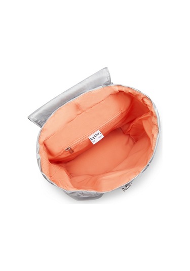 Kıplıng Anto S Küçük Boy Sırt Çantası Gri Sılver Glam Gri