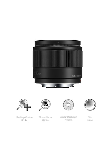 Panasonic H-h025e Lumıx G Sabit Yanma Genişliği 25 Mm F1.7 Asph.