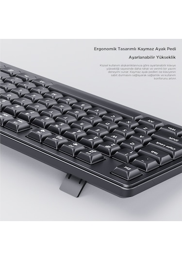 Philips Spt6247 Kablolu Türkçe Q Klavye Ve Mouse Seti Siyah