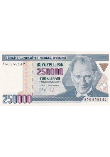 7.emisyon 1.tertip 250.000 Tl Çil