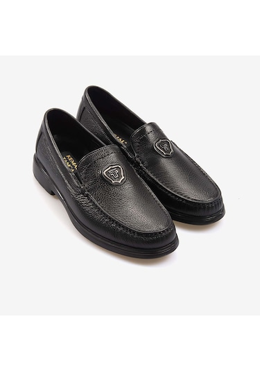 Kemal Tanca Hakiki Deri Erkek Günlük Ayakkabı Gr1532 Siyah