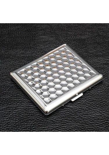 Giftbox Petek Desen Metal Sigara Tabakası
