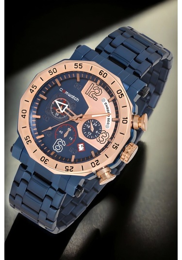 Comwatch Lacivert Full Fonksiyon Çelik Kordon Çelik Kasa Erkek Kol Saati Crono Sdcmw021 Lacivert