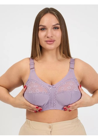 Lavandına Büyük Beden Kadınlar İçin Korsesiz Sütyen 212180314 Kahverengi