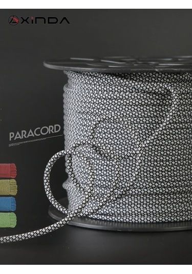 Besthome1 Güvenlik İçin 4mm 9-çekirdek Açık Hava Paracord Dağcılık Halatı 20m Siyah Siyah