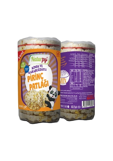 Naturpy Glutensiz Yuvarlak Kinoa ve Karabuğdaylı Pirinç Patlağı 100 G