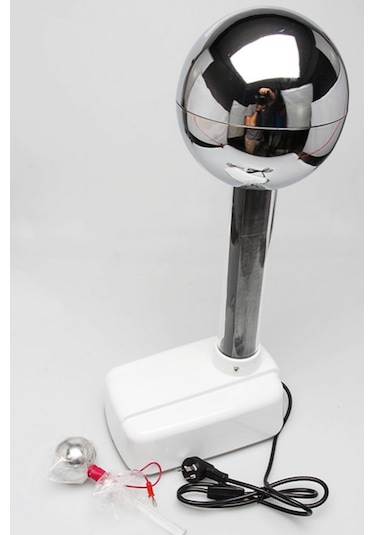 Van De Graaff Jeneratörü Krom Kaplı Metal Küreli Yedek Kauçuk Kayış İle