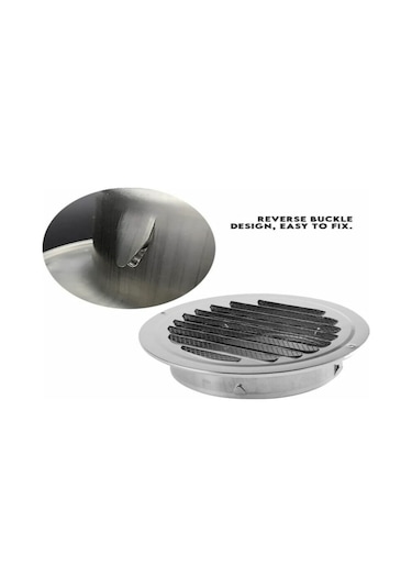 Lemestar 200mm Paslanmaz Çelik Düz Rüzgar Tüyü - Kalın Kenarli Mutfak/banyo Duvarı Yağmur Geçirmez Havalandırma Sızıntı Çıkışı