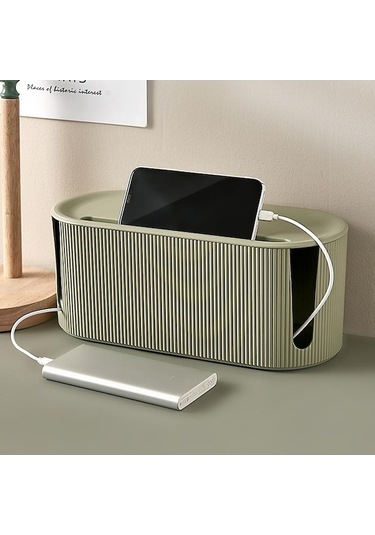 Novahub Açık Kahverengi Fiş Kartı Saklama Kutusu Kablo Tel Düzenleyici Vaka Soket Kablosuz Wifi Yönlendirici Braketi Masaüstü Veri Hattı Fiş Tutucu Raf Açık Kahverengi