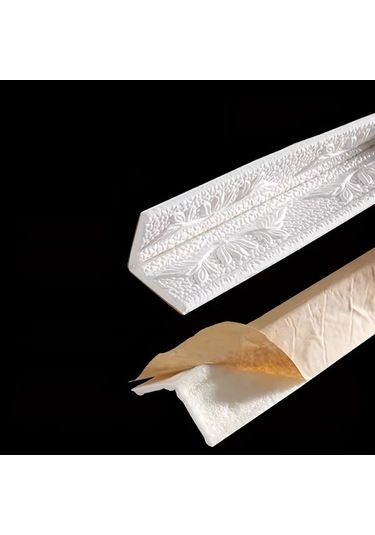 Elmpaly Beyaz 3d Köşe Şeridi 2.3m Duvar Kağıdı: Kolay Uygulama Tv Ve Kapı Dekoru
