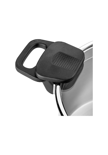 Nehir Roma 22 Cm Paslanmaz Çelik Süzgeç Kapaklı Fonksiyonel Derin Tencere