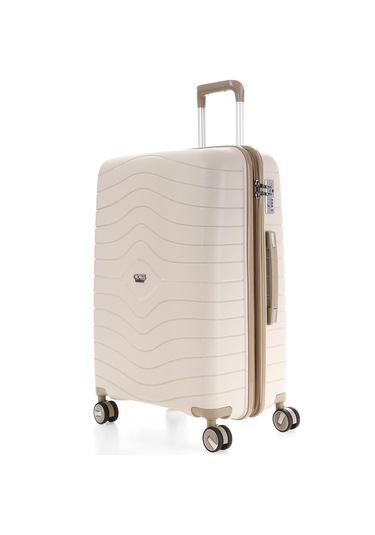 Ççs 5242 Polipropilen Körüklü Orta Boy Valiz-beyaz Beyaz